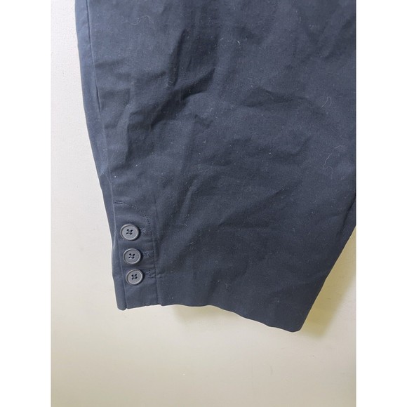 Talbots Pants Womens 22W Black Perfect Skimmer Crop Pants Flat Front Pockets - Picture 2 of 4